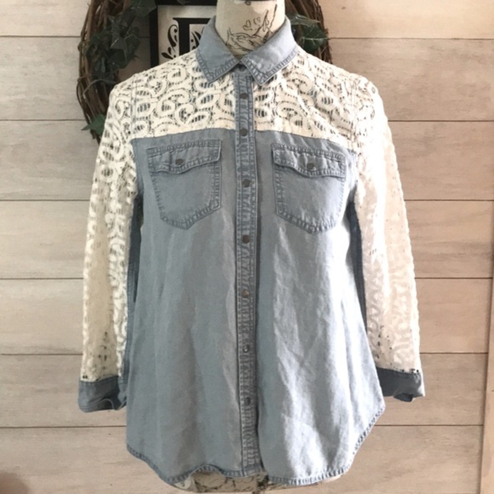 *ANTHROPOLOGIE postmark jean top 2